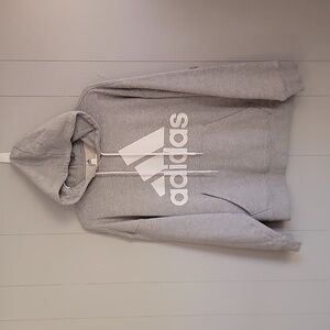 Adidas Women's Hooded Sweatshirt Large Gray Pullover